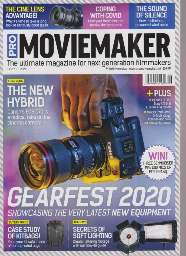 PRO MOVIEMAKER magazine side cover  September/October 2020