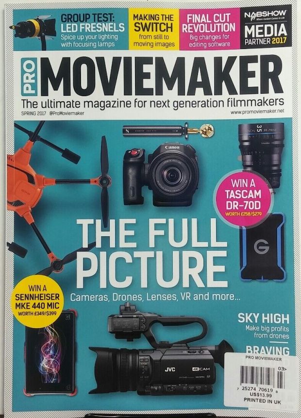 PRO MOVIEMAKER magazine side cover Spring 2017