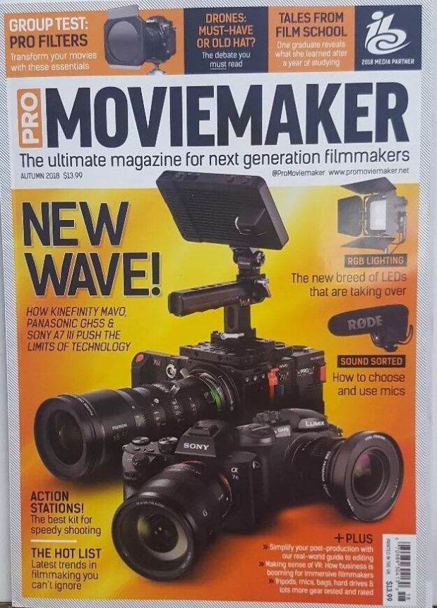 PRO MOVIEMAKER magazine side cover Autumn 2018