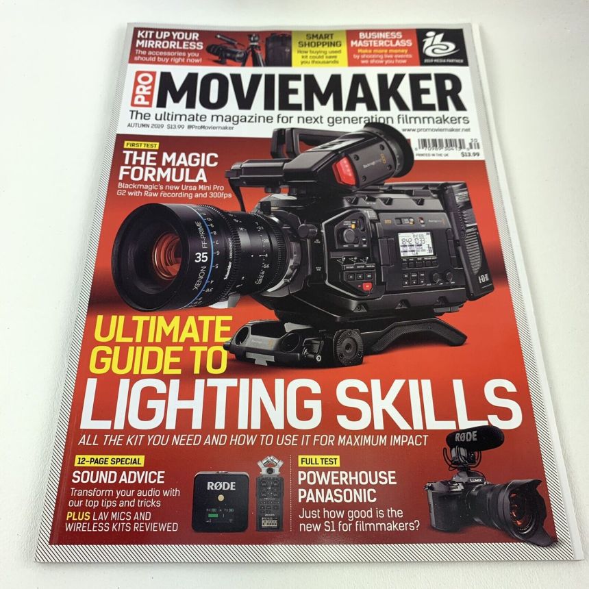 PRO MOVIEMAKER magazine side cover Autumn 2019