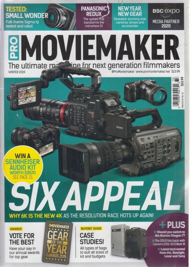 PRO MOVIEMAKER magazine side cover Winter 2019
