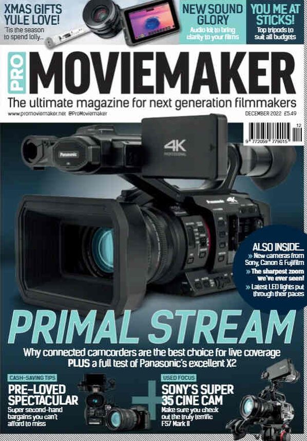 PRO MOVIEMAKER magazine side cover  December 2022