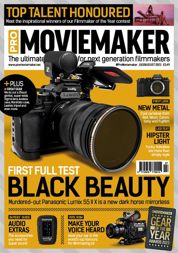 PRO MOVIEMAKER magazine side cover  July/August 2023