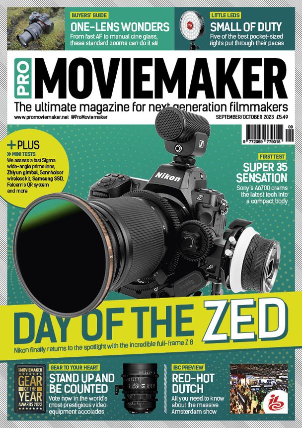PRO MOVIEMAKER magazine side cover  September/October 2023