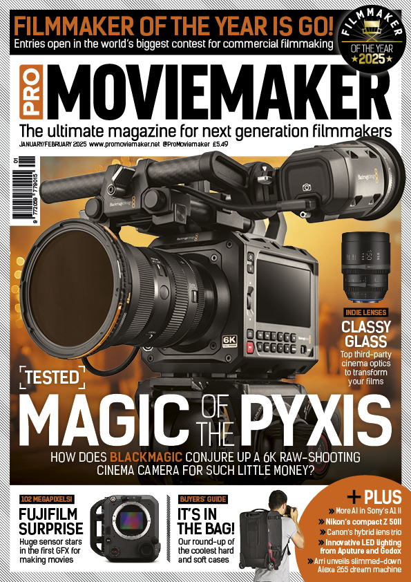 PRO MOVIEMAKER magazine side cover  January/February 2025