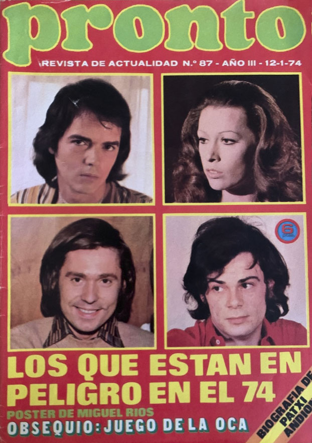 PRONTO magazine side cover Issue 87 12 January 1974
