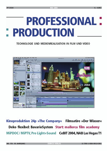 PROFESSIONAL PRODUCTION magazine side cover May 2004