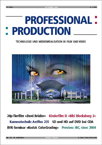 PROFESSIONAL PRODUCTION magazine side cover September 2004