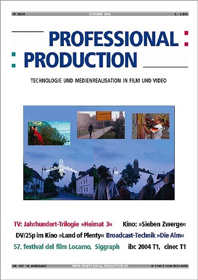 PROFESSIONAL PRODUCTION magazine side cover October 2004
