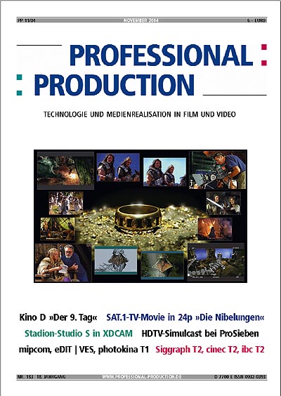 PROFESSIONAL PRODUCTION magazine side cover November 2004