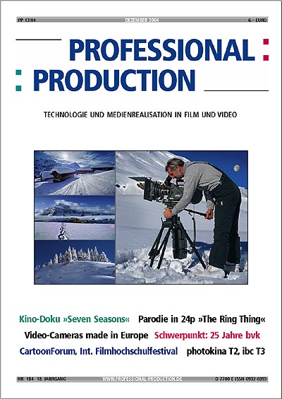 PROFESSIONAL PRODUCTION magazine side cover December 2004