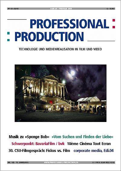 PROFESSIONAL PRODUCTION magazine side cover January/February 2005