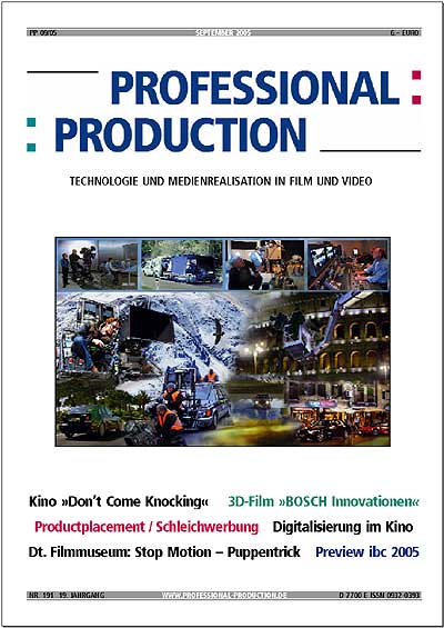 PROFESSIONAL PRODUCTION magazine side cover September 2005