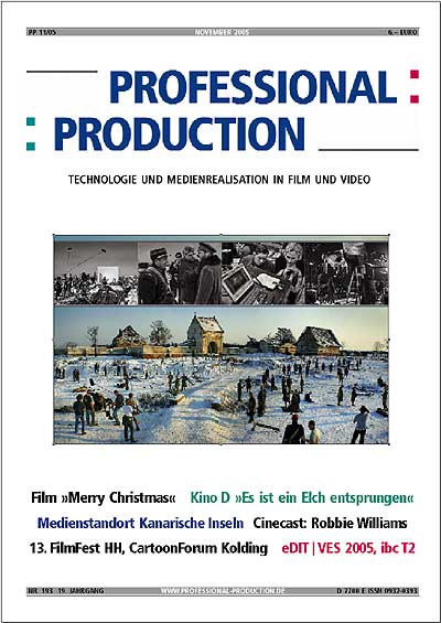 PROFESSIONAL PRODUCTION magazine side cover November 2005