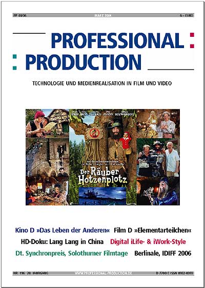 PROFESSIONAL PRODUCTION magazine side cover March 2006