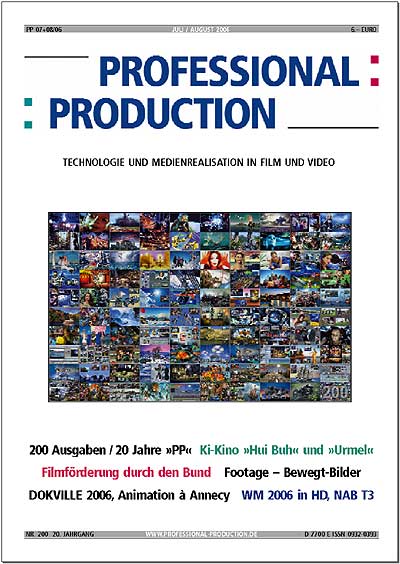 PROFESSIONAL PRODUCTION magazine side cover July/August 2006