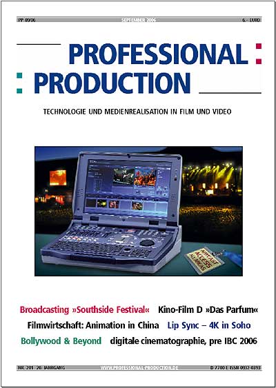 PROFESSIONAL PRODUCTION magazine side cover September 2006