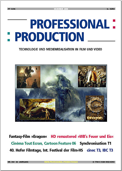 PROFESSIONAL PRODUCTION magazine side cover December 2006
