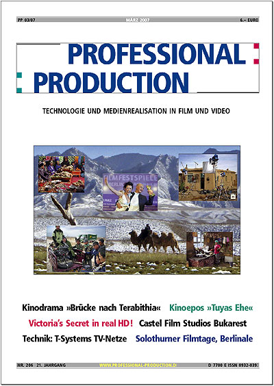 PROFESSIONAL PRODUCTION magazine side cover March 2007