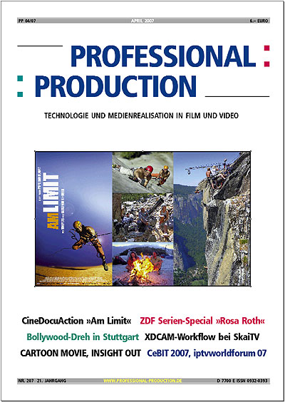 PROFESSIONAL PRODUCTION magazine side cover April 2007