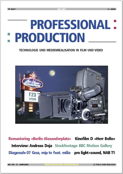 PROFESSIONAL PRODUCTION magazine side cover May 2007