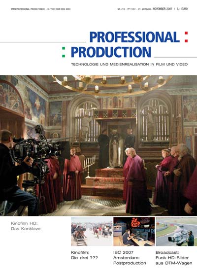 PROFESSIONAL PRODUCTION magazine side cover November 2007
