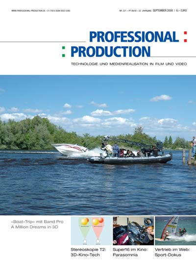 PROFESSIONAL PRODUCTION magazine side cover September 2008
