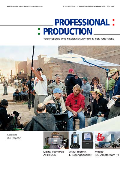 PROFESSIONAL PRODUCTION magazine side cover November/December 2009