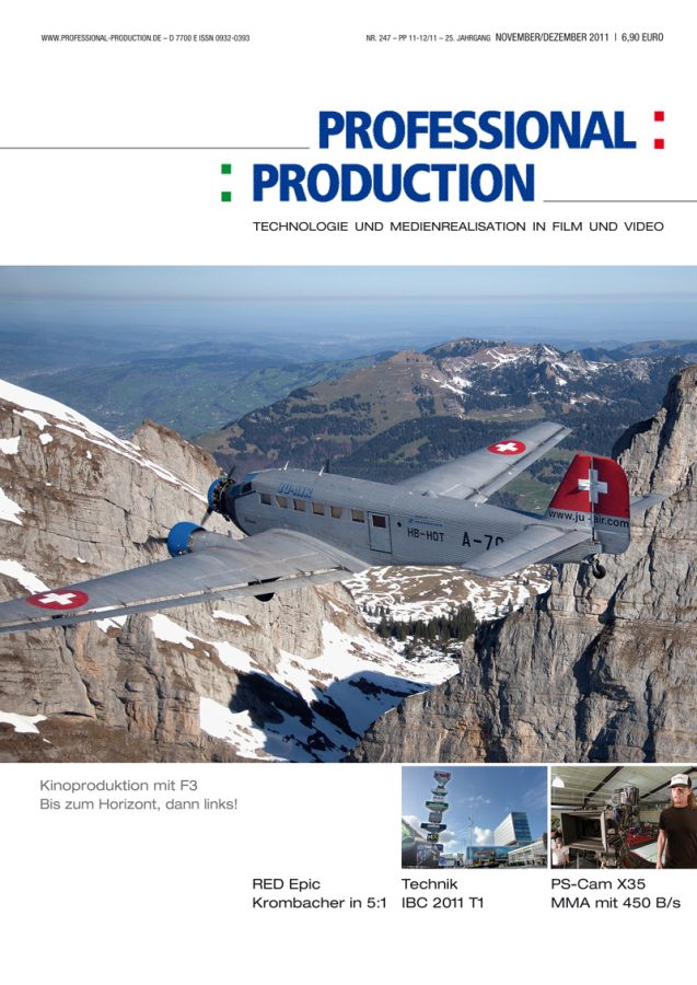 PROFESSIONAL PRODUCTION magazine side cover November/December 2011