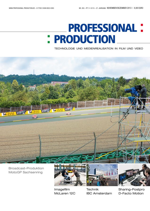 PROFESSIONAL PRODUCTION magazine side cover November/December 2013