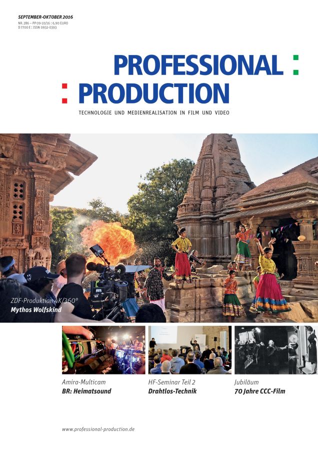 PROFESSIONAL PRODUCTION magazine side cover Issue 286 September/October 2016