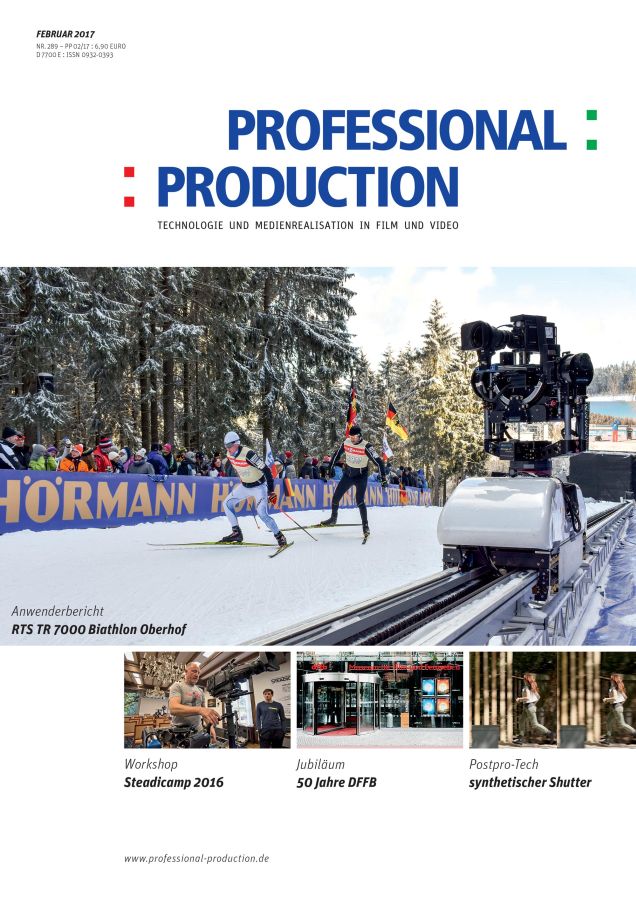 PROFESSIONAL PRODUCTION magazine side cover Issue 289 February 2017