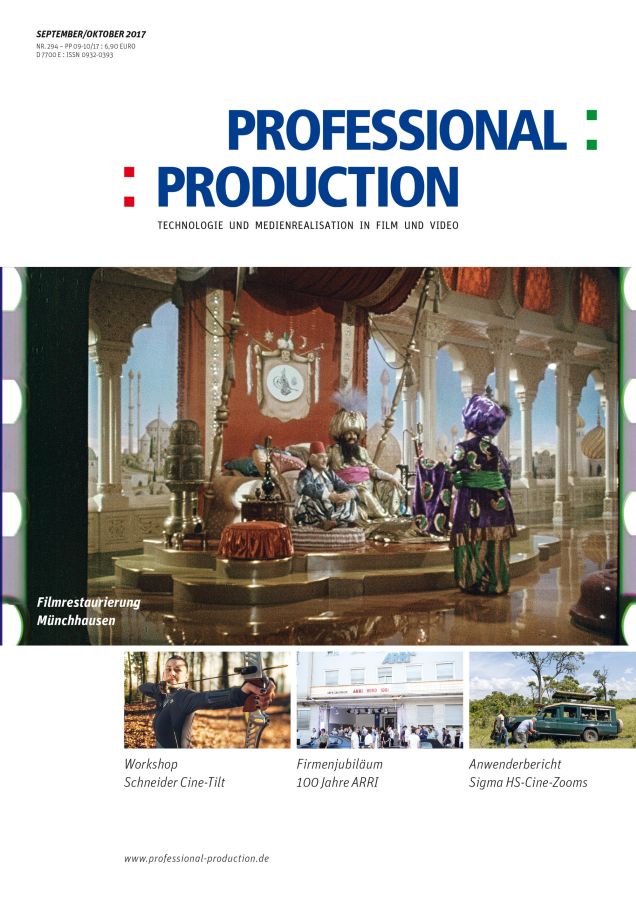 PROFESSIONAL PRODUCTION magazine side cover Issue 294  September/October 2017