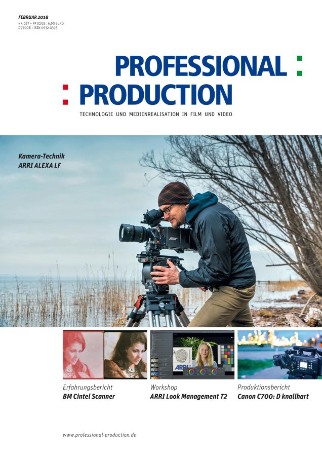 PROFESSIONAL PRODUCTION magazine side cover Issue 297  February 2018