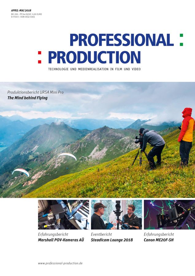 PROFESSIONAL PRODUCTION magazine side cover Issue 299  April/May 2018