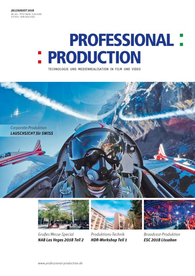 PROFESSIONAL PRODUCTION magazine side cover Issue 301  July/August 2018