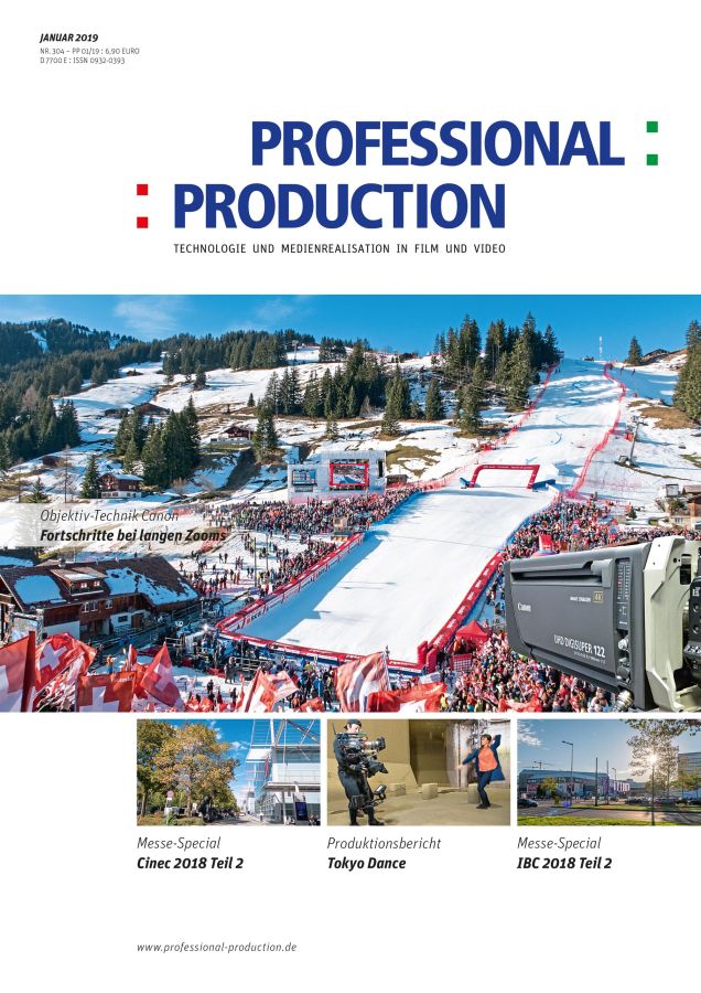 PROFESSIONAL PRODUCTION magazine side cover Issue 304  January 2019