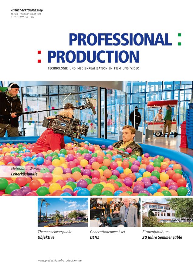 PROFESSIONAL PRODUCTION magazine side cover Issue 309  August/September 2019