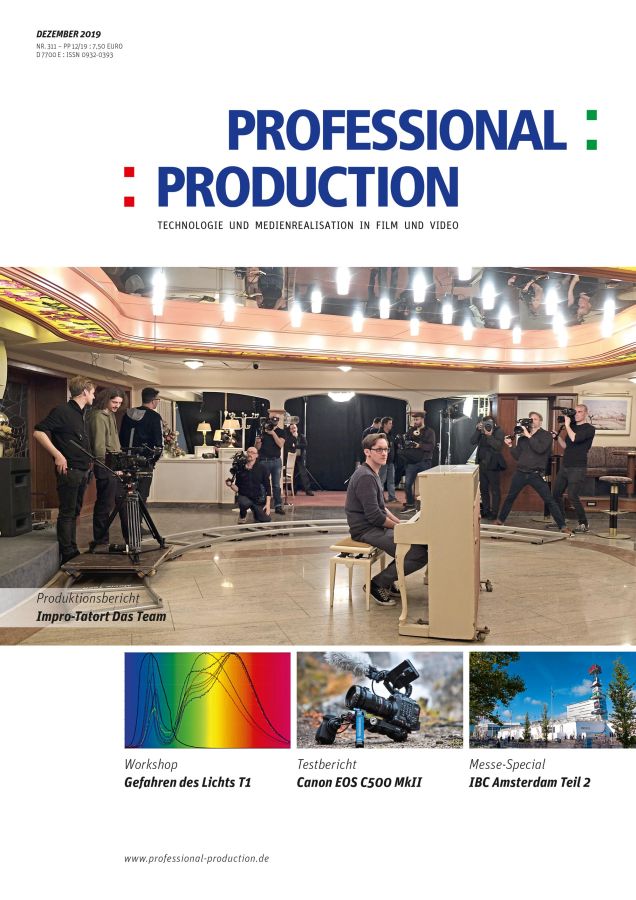 PROFESSIONAL PRODUCTION magazine side cover Issue 311  December 2019