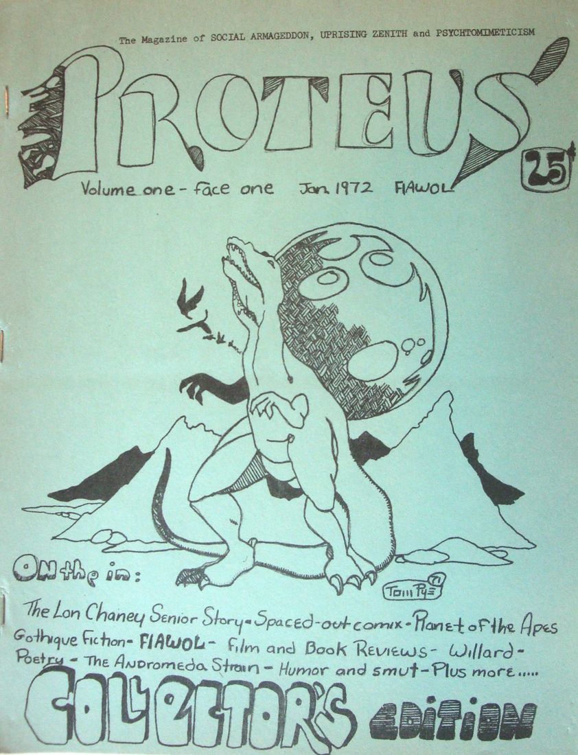 PROTEUS magazine side cover Issue 1 January 1972
