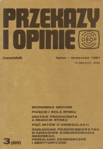 PRZEKAZY I OPINIE magazine side cover  Vol 65 No 3 July/September 1991