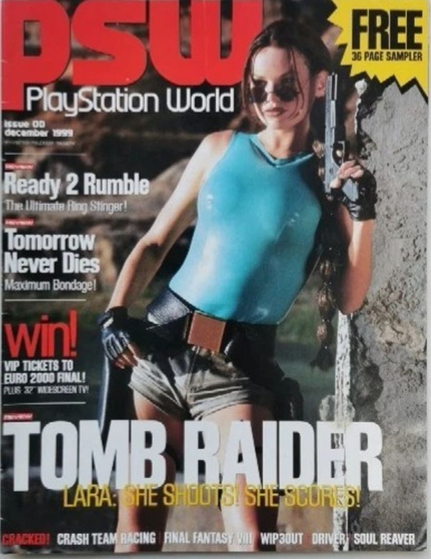PLAY STATION WORLD magazine side cover Issue 00  December 1999