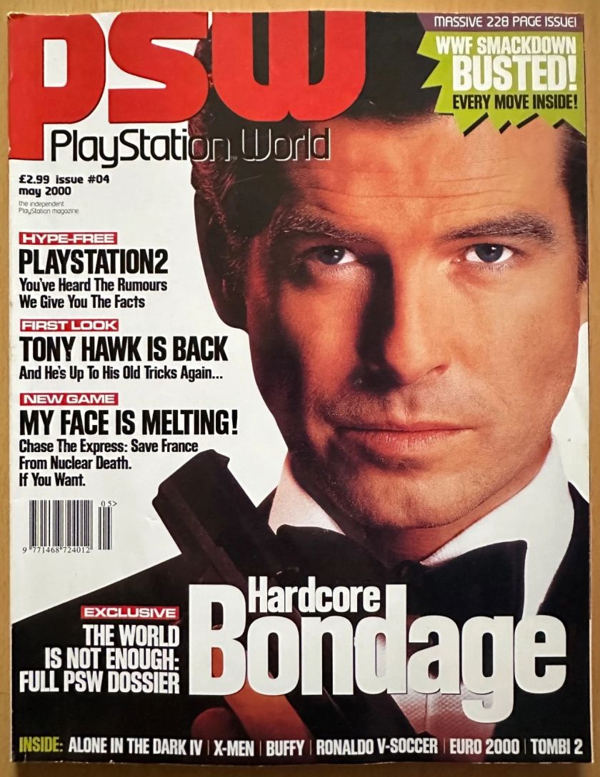 PLAY STATION WORLD magazine side cover  May 2000