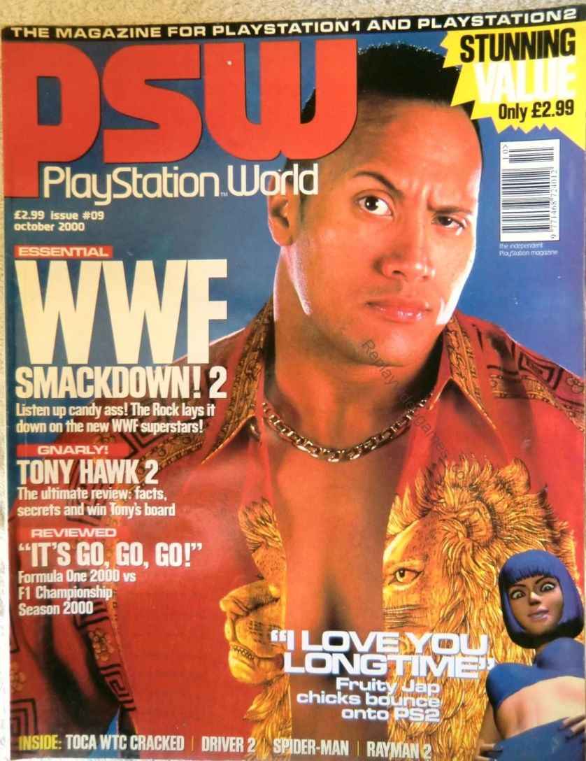 PLAY STATION WORLD magazine side cover Issue 9  October 2000