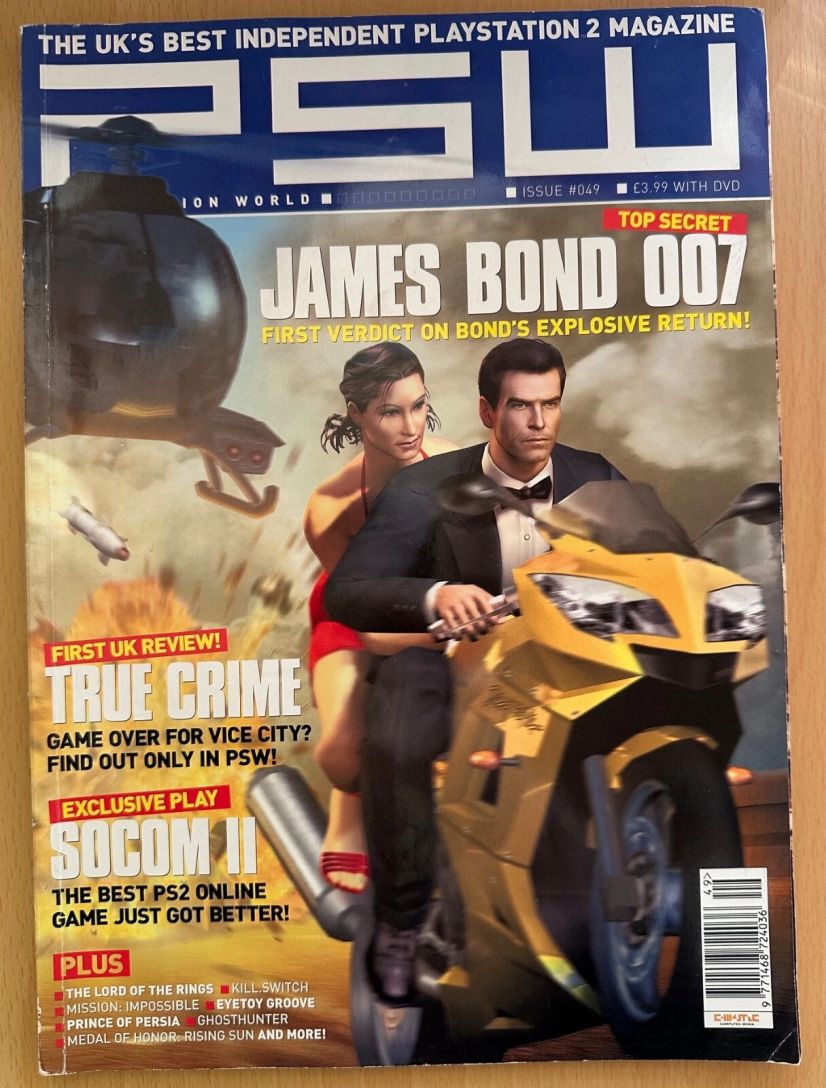 PLAY STATION WORLD magazine side cover Issue 49  December 2003