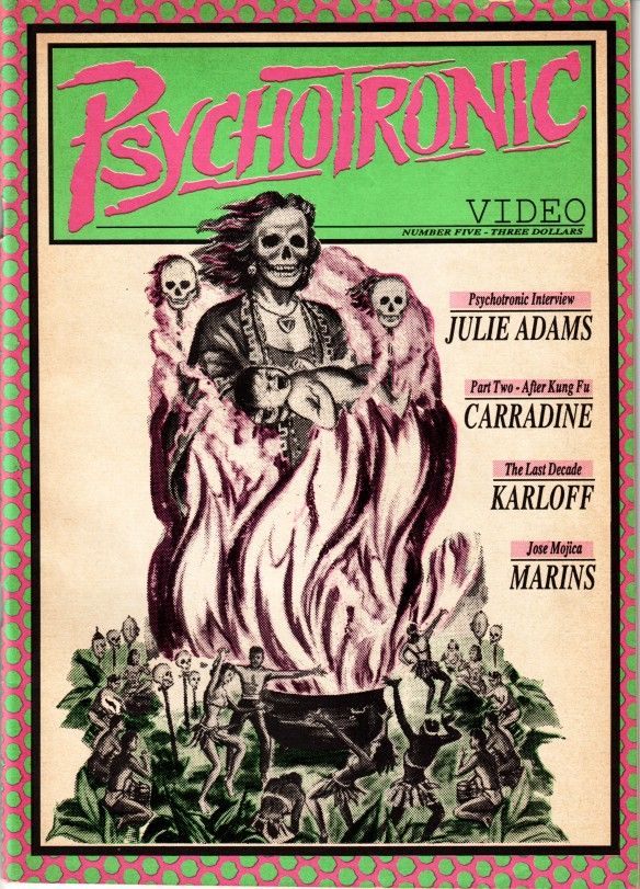 PSYCHOTRONIC VIDEO magazine side cover Issue 5  Vol 1 # 5  1990