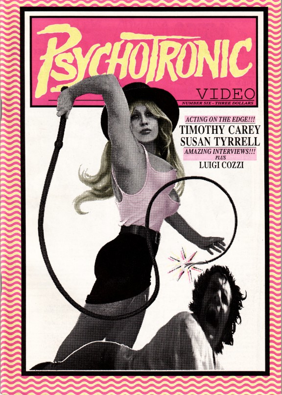 PSYCHOTRONIC VIDEO magazine side cover Issue 6  Vol 1 # 6  1990
