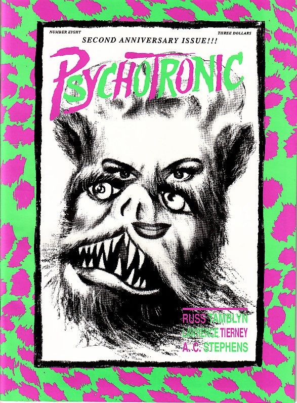 PSYCHOTRONIC VIDEO magazine side cover Issue 8  Vol 1 # 8  1990