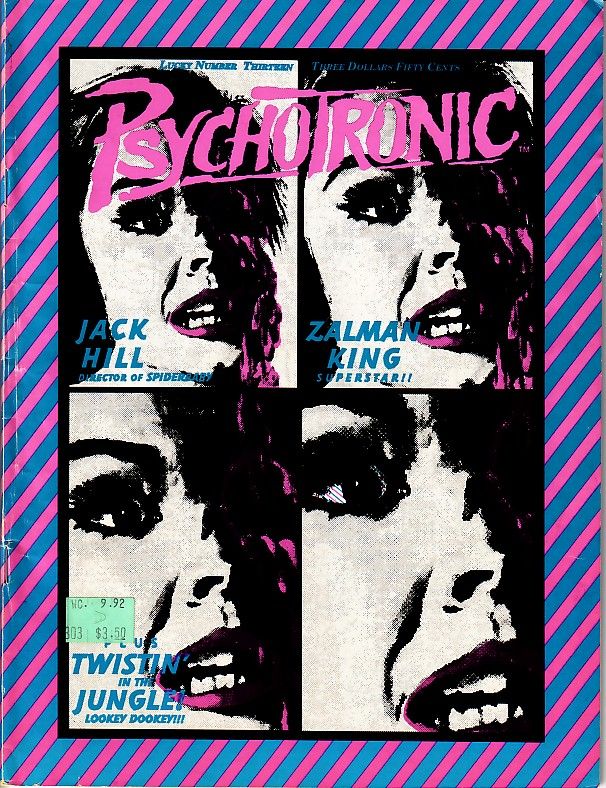 PSYCHOTRONIC VIDEO magazine side cover Issue 13  Vol 1 # 13  1992