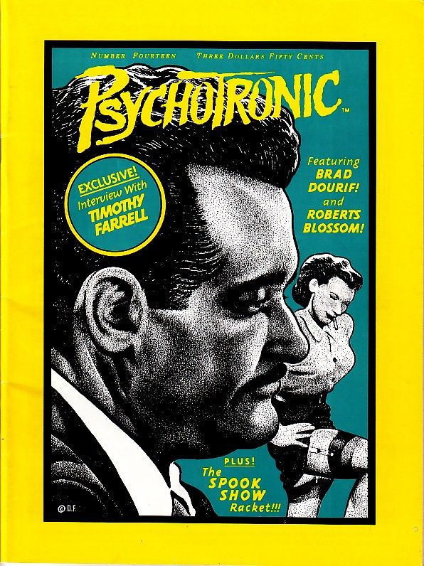 PSYCHOTRONIC VIDEO magazine side cover Issue 14  Vol 1 # 14  1992